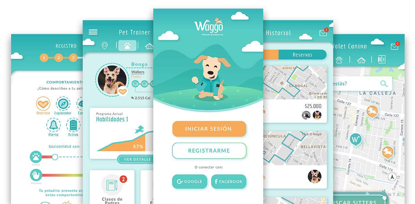 Waggo App - Screens
